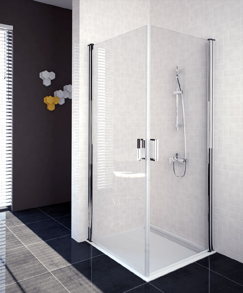 tuš kabina sredi kopalnice