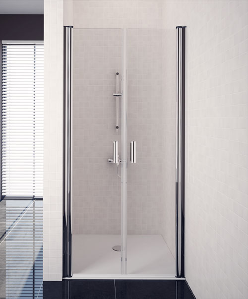 tuš vrata sredi kopalnice