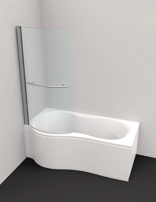 polkrožni tuš zaslon v kopalnici